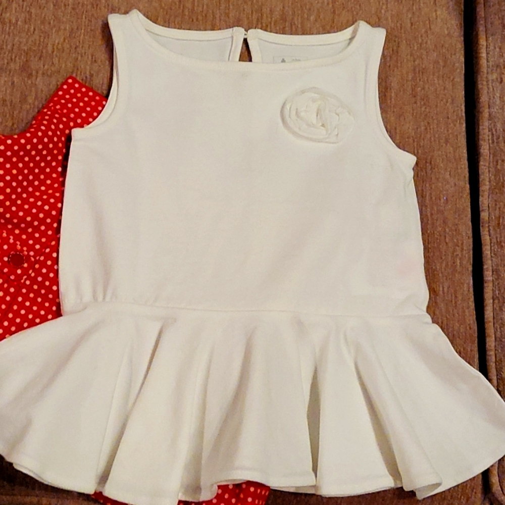 Girls white peplem top size 5 from Gap